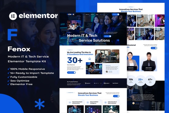 Fenox - Modern IT & Tech Service Solution Elementor Template Kit Fenox - Modern IT & Tech Service Solution Elementor Template Kit