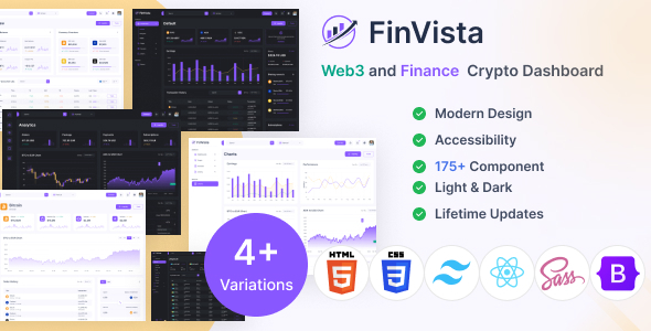 FinVista - Web3 and Finance Crypto Dashboard Template FinVista - Web3 and Finance Crypto Dashboard Template