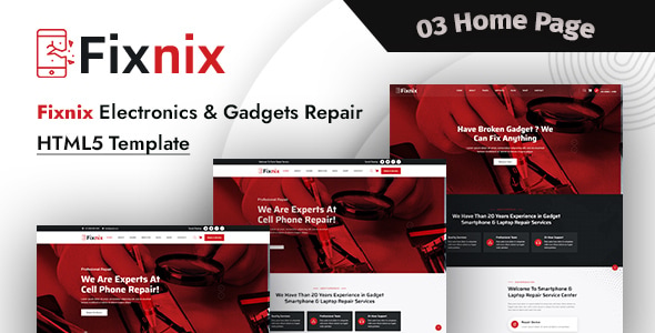 Fixnix - Electronics & Gadgets Repair HTML5 Template Fixnix - Electronics & Gadgets Repair HTML5 Template