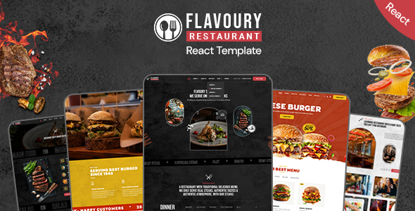 FLAVOURY - Restaurant React Template FLAVOURY - Restaurant React Template
