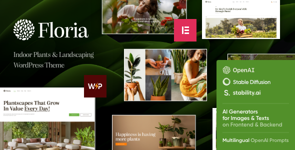 Floria - Flowers, Gardening & Landscaping WordPress Theme Floria - Flowers, Gardening & Landscaping WordPress Theme