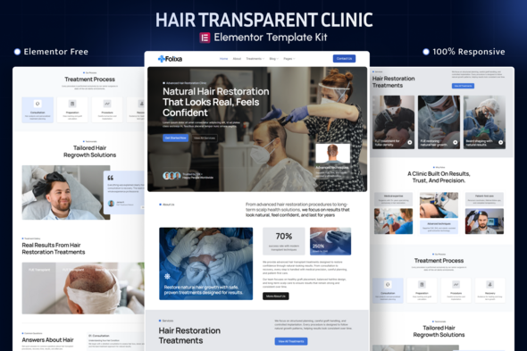 Folixa - Hair Transplant Clinic Elementor Template Kit Folixa - Hair Transplant Clinic Elementor Template Kit