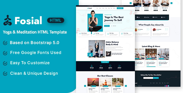 Fosial - Yoga & Meditation HTML Template Fosial - Yoga & Meditation HTML Template