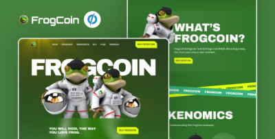 Frogcoin - Cryptocurrency Unbounce Template