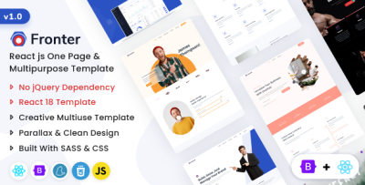 Fronter - React Js Multipurpose Landing Template