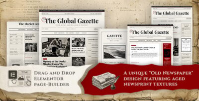Gazette - Vintage News & Editorial Magazine WordPress Theme