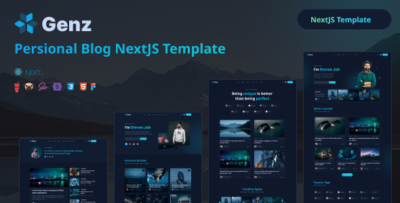 Genz - Creative Personal Blog Portfolio NextJS Template