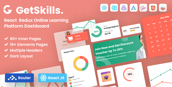 GetSkills : React Redux Online Learning Admin Template GetSkills : React Redux Online Learning Admin Template