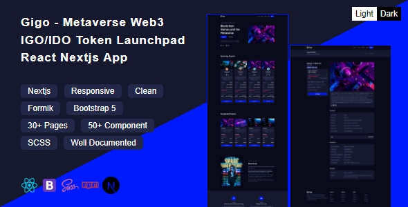 Gigo - Metaverse Web3 IGO/IDO Token Launchpad Nextjs App Gigo - Metaverse Web3 IGO/IDO Token Launchpad Nextjs App