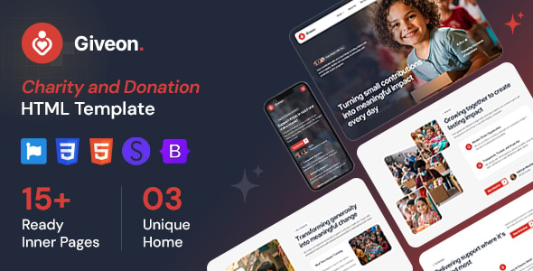 Giveon - Charity and Donation HTML Template Giveon - Charity and Donation HTML Template
