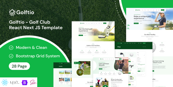 Golftio - Golf Club React NextJS Template Golftio - Golf Club React NextJS Template