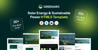 Greenaro - Renewable Energy & Solar HTML Template