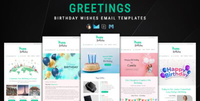 Greetings - Birthday Wishes Email Templates Bundle