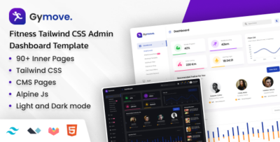 Gymove - Fitness Tailwind CSS Admin Dashboard Template