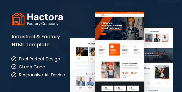 Hactora - Industry & Factory HTML Template Hactora - Industry & Factory HTML Template