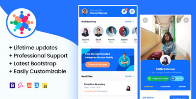Halping - Online Find Caregiving Jobs Mobile Template