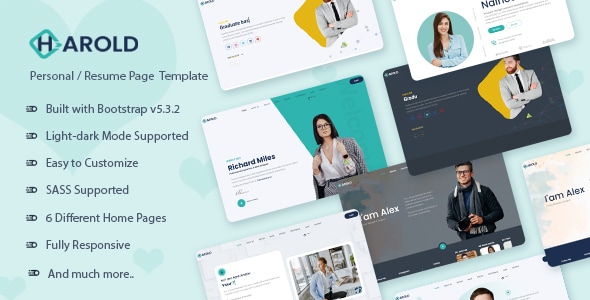 Harold - Personal Portfolio Template Harold - Personal Portfolio Template