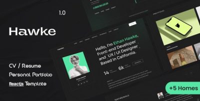 Hawke - Personal One Page Portfolio Nextjs Template