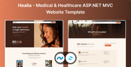 Healia - Medical Healthcare ASP.NET MVC & Tailwind CSS Website Template