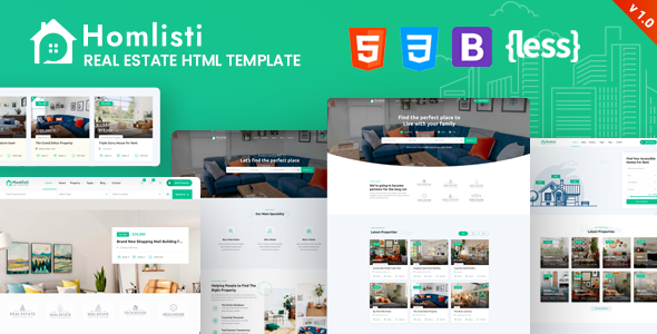Homlisti – Real Estate HTML Template Homlisti – Real Estate HTML Template