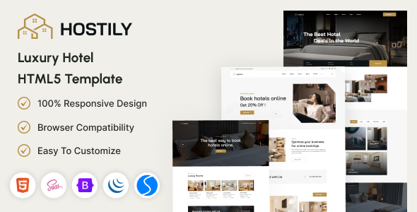 Hostily - Luxury Hotel HTML5 Template Hostily - Luxury Hotel HTML5 Template