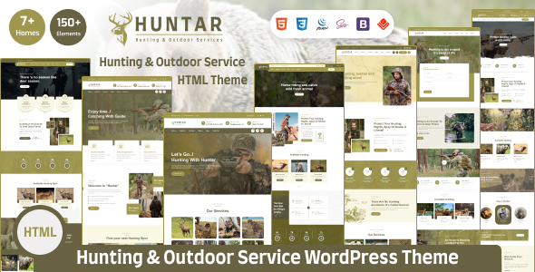 Huntar - Hunting & Outdoor Hobby Service HTML Template Huntar - Hunting & Outdoor Hobby Service HTML Template
