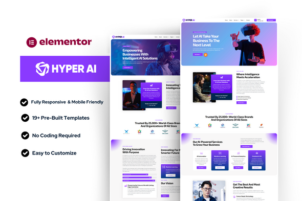 HyperAI - AI Marketing Agency and Technology Elementor Template Kit HyperAI - AI Marketing Agency and Technology Elementor Template Kit