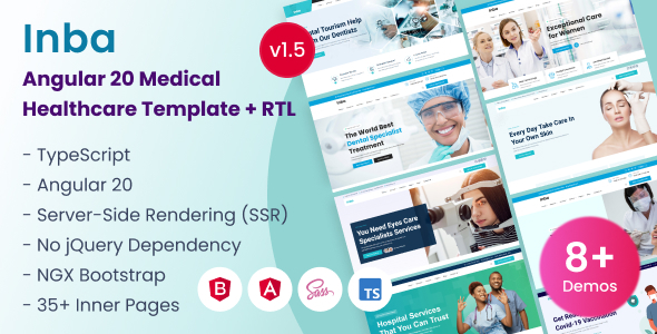 Inba - Angular 20 Doctor Medical Healthcare Template Inba - Angular 20 Doctor Medical Healthcare Template