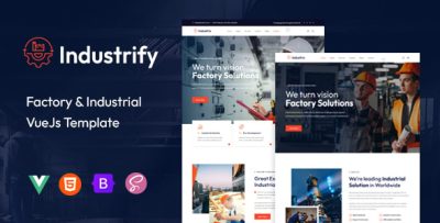 Industrify - Factory & Industrial Vue Js Template