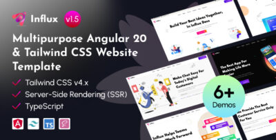 Influx - Angular Tailwind Multipurpose Website Template