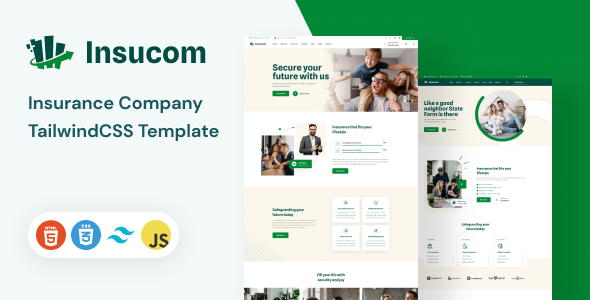 Insucom - Insurance Company TailwindCSS Template Insucom - Insurance Company TailwindCSS Template