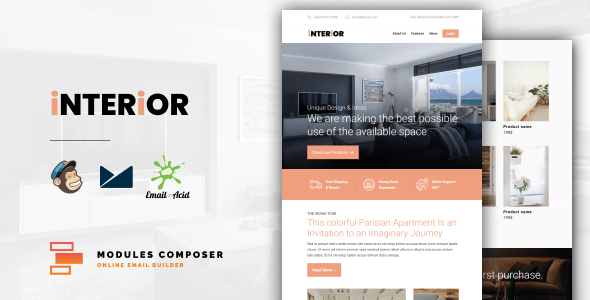 Interior - E-Commerce Responsive Furniture and Interior design Email Interior - E-Commerce Responsive Furniture and Interior design Email