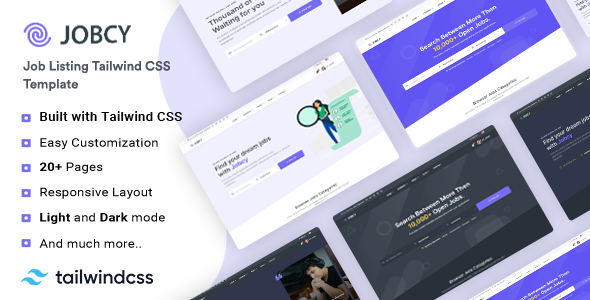 Jobcy - Tailwind CSS Job Listing & Job Board Template Jobcy - Tailwind CSS Job Listing & Job Board Template