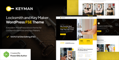 Keyman - Locksmith & Key Maker Services Gutenverse FSE WordPress Block Theme