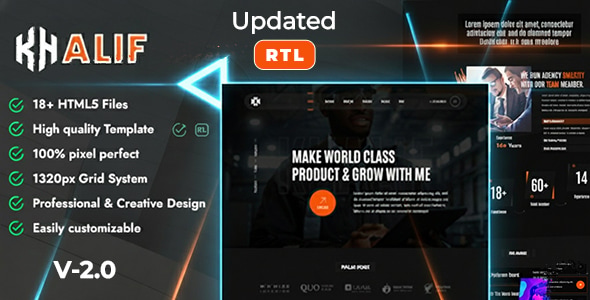 Khalif - Creative Agency HTML5 + RTL Template Khalif - Creative Agency HTML5 + RTL Template