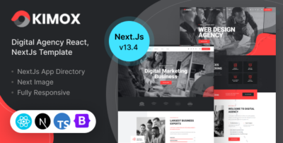 Kimox - Digital Agency React, NextJs Template