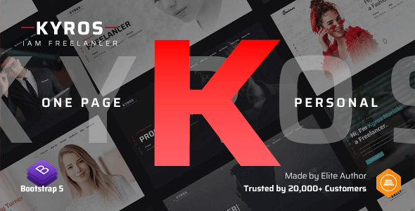 Kyros - Personal Portfolio CV Resume One Page Template Kyros - Personal Portfolio CV Resume One Page Template
