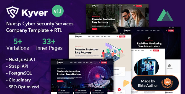Kyver - Cyber Security Services Vue with Strapi 4 Template Kyver - Cyber Security Services Vue with Strapi 4 Template
