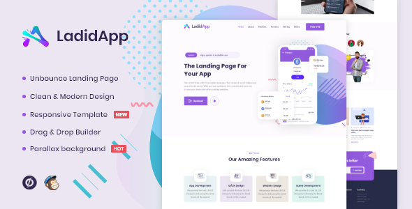 LadidApp - App Unbounce Landing Page Template LadidApp - App Unbounce Landing Page Template