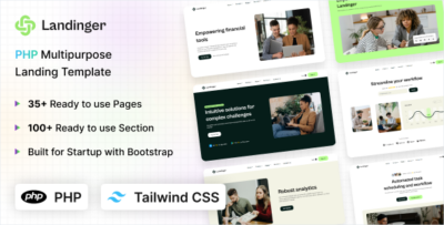 Landinger - Tailwind CSS Multipurpose PHP Landing Page Template