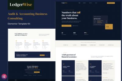 LedgerWise - Audit & Accounting Business Consulting Elementor Template Kit