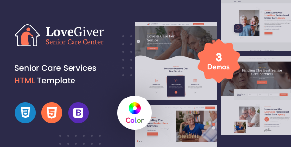 Lovegiver - Senior Care HTML Template Lovegiver - Senior Care HTML Template