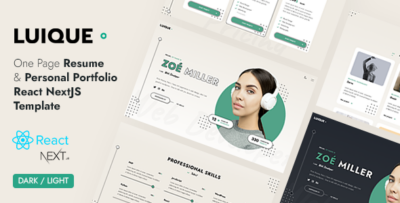 Luique - Personal Portfolio React NextJS Template