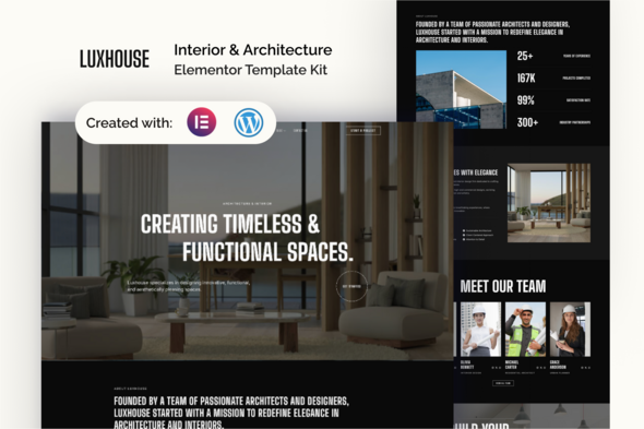 Luxhouse - Interior & Architecture Elementor Template Kit Luxhouse - Interior & Architecture Elementor Template Kit