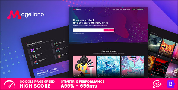 Magellano - NFT Marketplace HTML Template Magellano - NFT Marketplace HTML Template