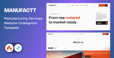 Manufactt - Manufacturing Services Website CodeIgniter Template