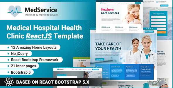 MedServices - Medical Hospital Health Clinic ReactJS Template MedServices - Medical Hospital Health Clinic ReactJS Template