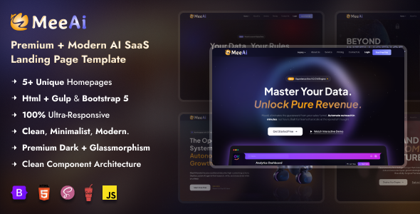 MeeAi - Modern AI SaaS & Tech Landing Page HTML Template MeeAi - Modern AI SaaS & Tech Landing Page HTML Template
