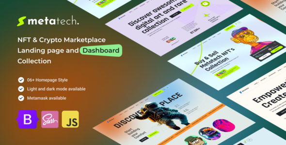 Metatech - NFT Marketplace HTML Template Metatech - NFT Marketplace HTML Template