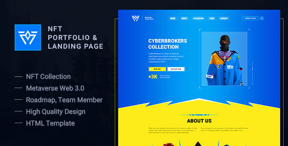 Metaverse - NFT Portfolio and Landing Page Metaverse - NFT Portfolio and Landing Page